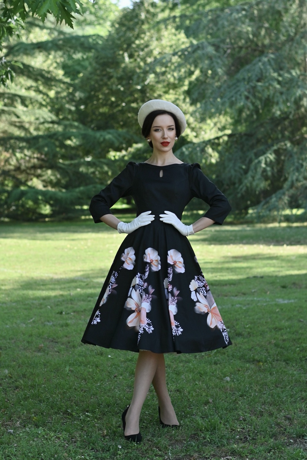 Mila Floral Swing Dress in Extended Sizing